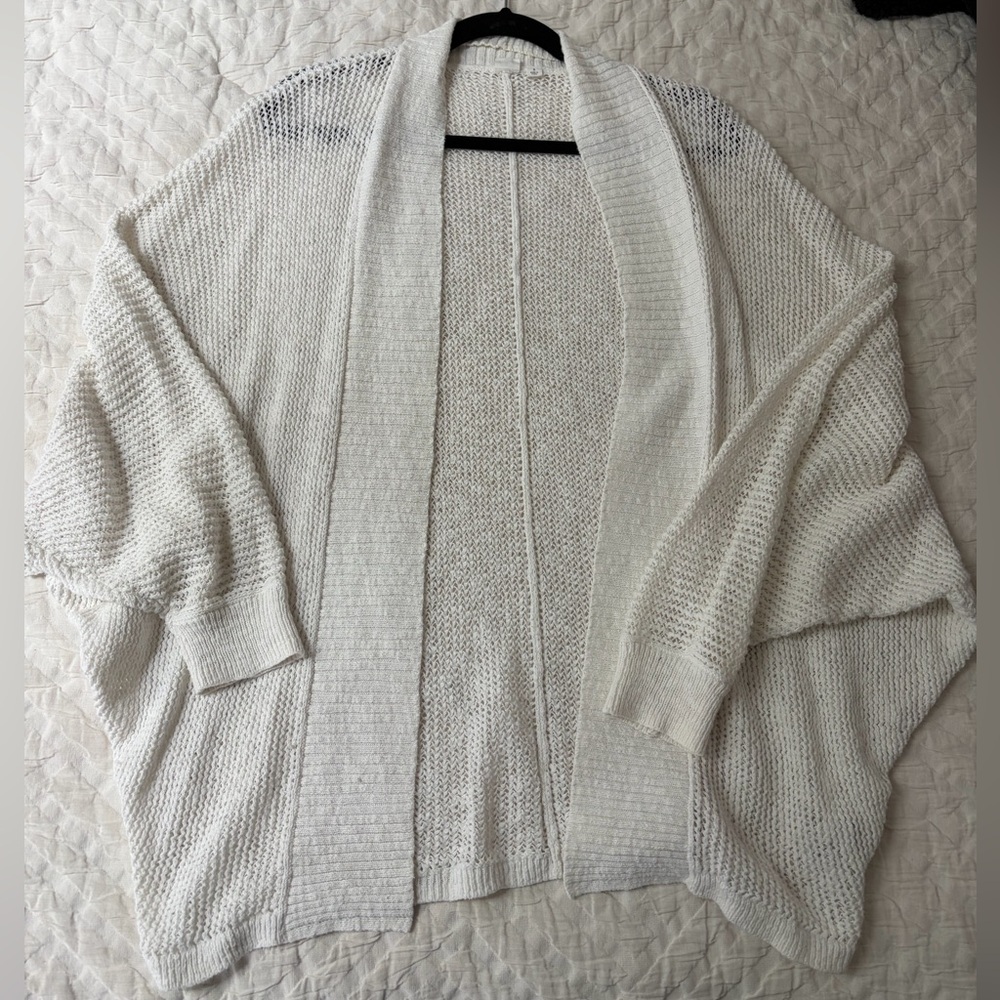 GAP Cream Open-Front Cardigan